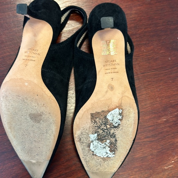 Stuart Weitzman black suede pumps - Picture 4 of 5